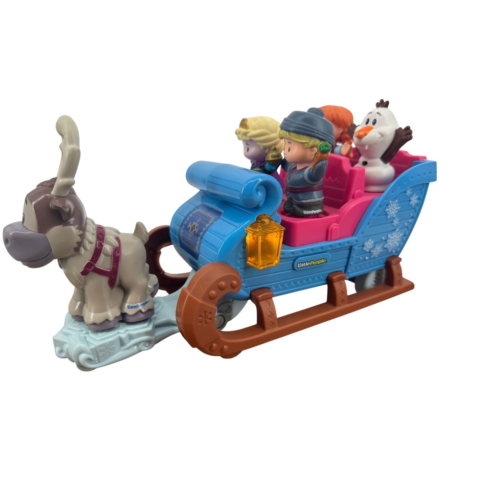 Fisher-Price Little People Disney Frozen Kristoff Sleigh 5 Figures Blue One Size